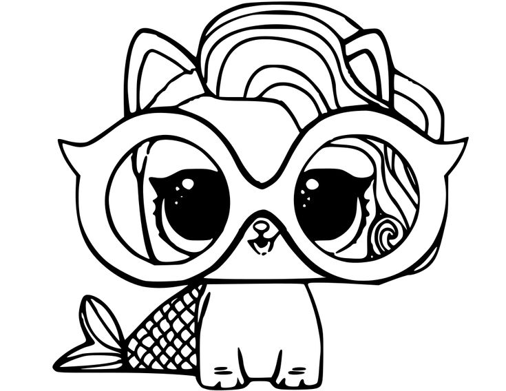 mermaid lol coloring pages pets