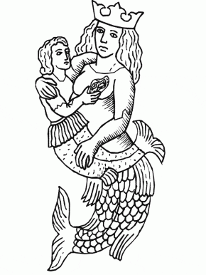 Merman coloring page