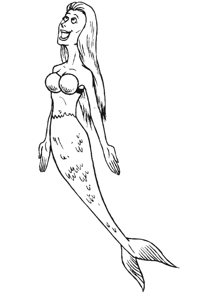 mermaid barbie coloring page