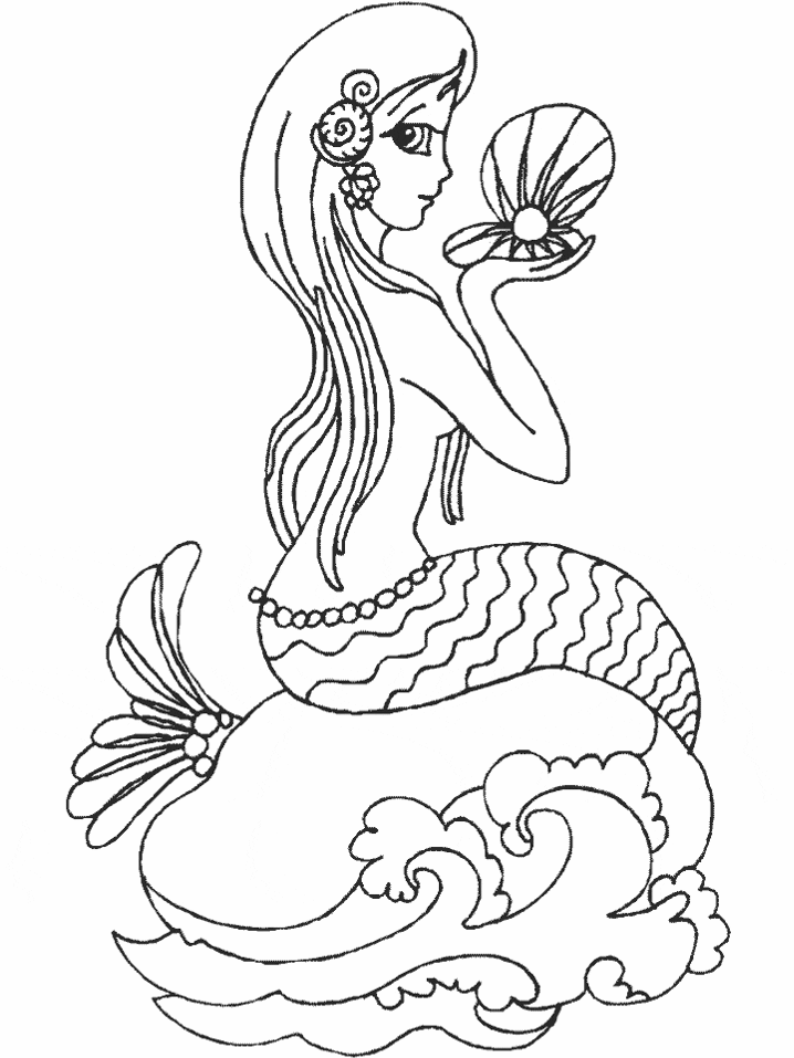 Beautiful Mermaid coloring page