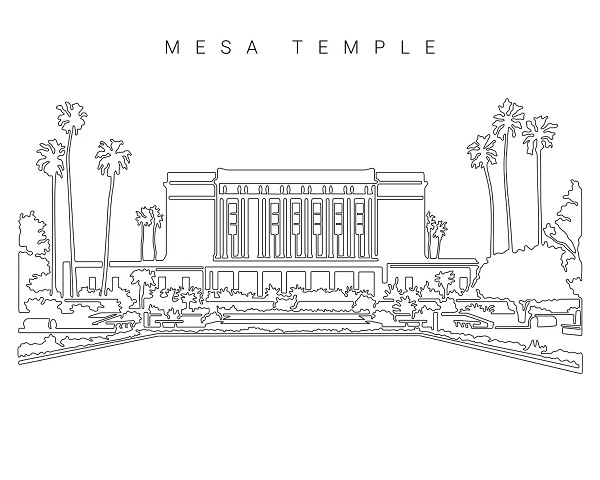 Mesa Temple Coloring Page