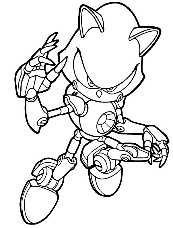 metal sonic coloring pages