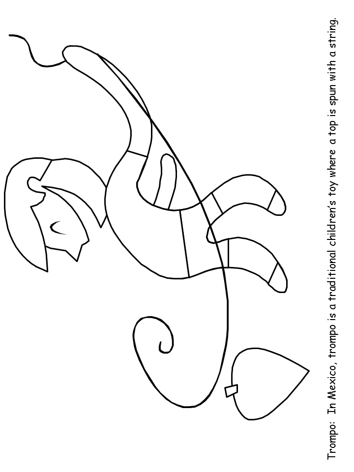 Mexico Trompo Coloring Pages