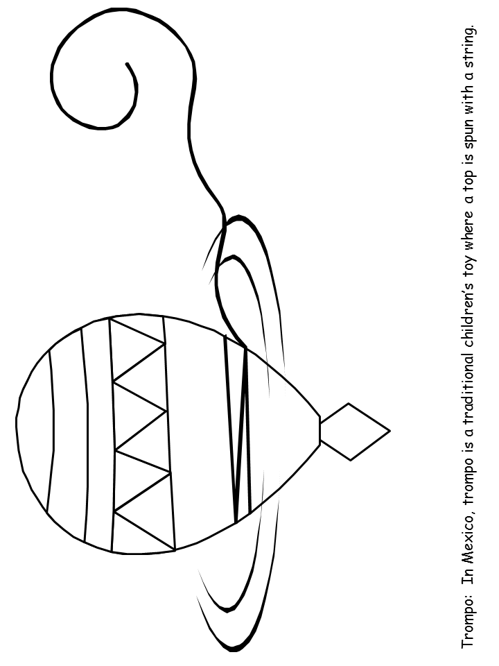 Mexico Trompo Coloring Page