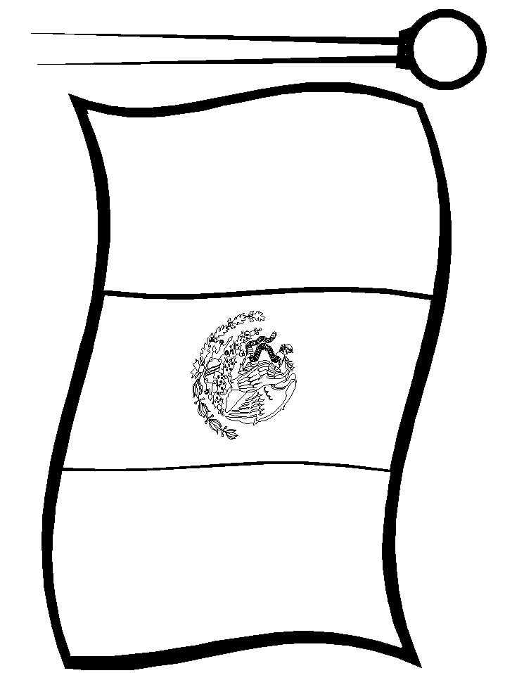 Mexico Flag Countries Coloring Page