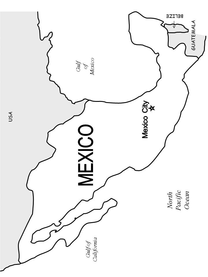 Blank Coloring Sheets Of Map Of Mexico 10
