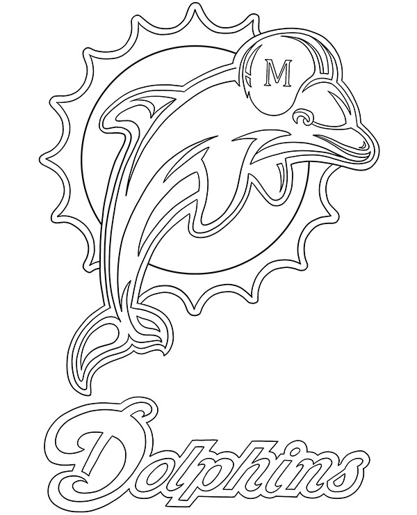 Miami Dolphins Coloring Page