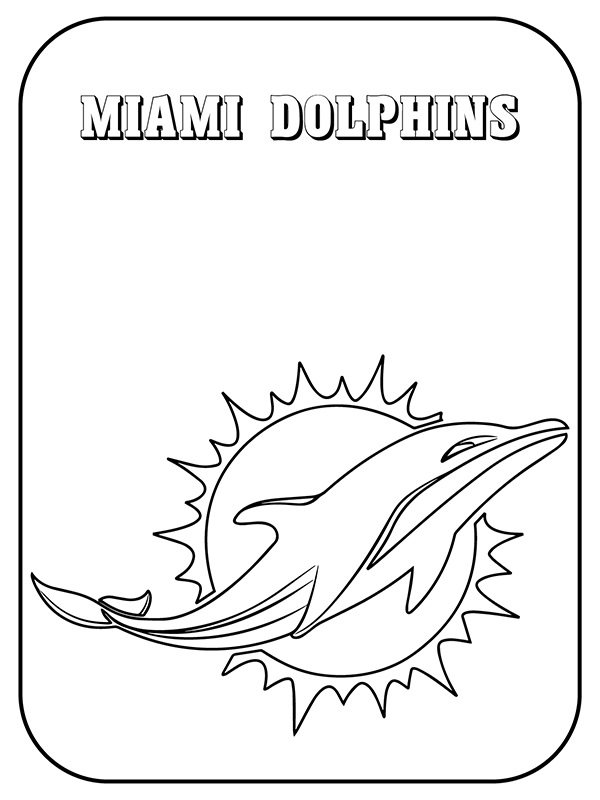 miami dolphins logo coloring page
