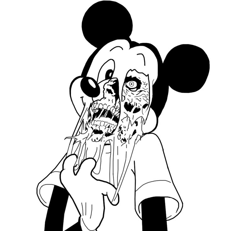 mickey zombie coloring pages