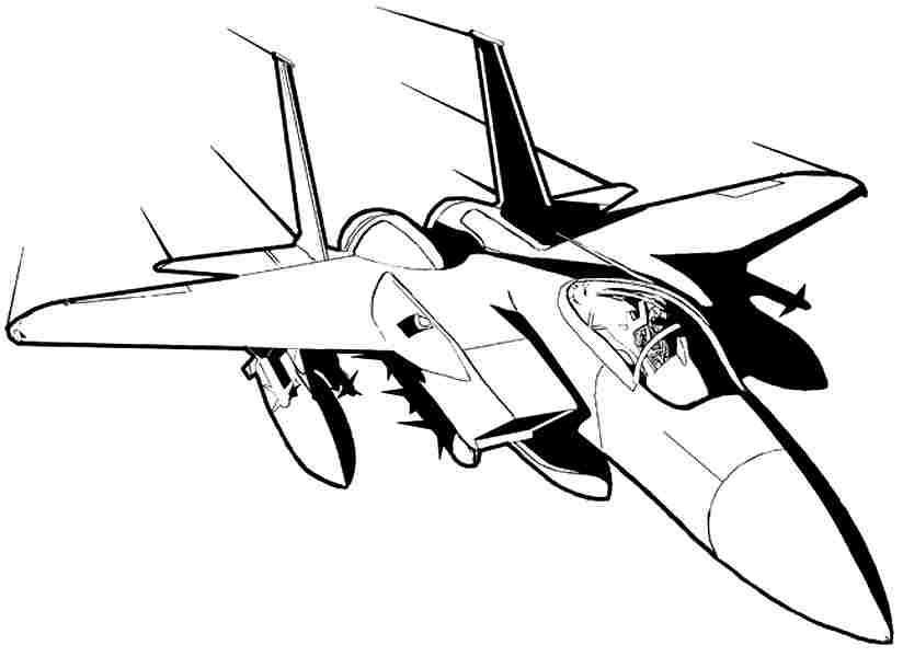 military jets coloring pages