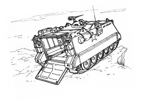 Military Vehicle Coloring Page