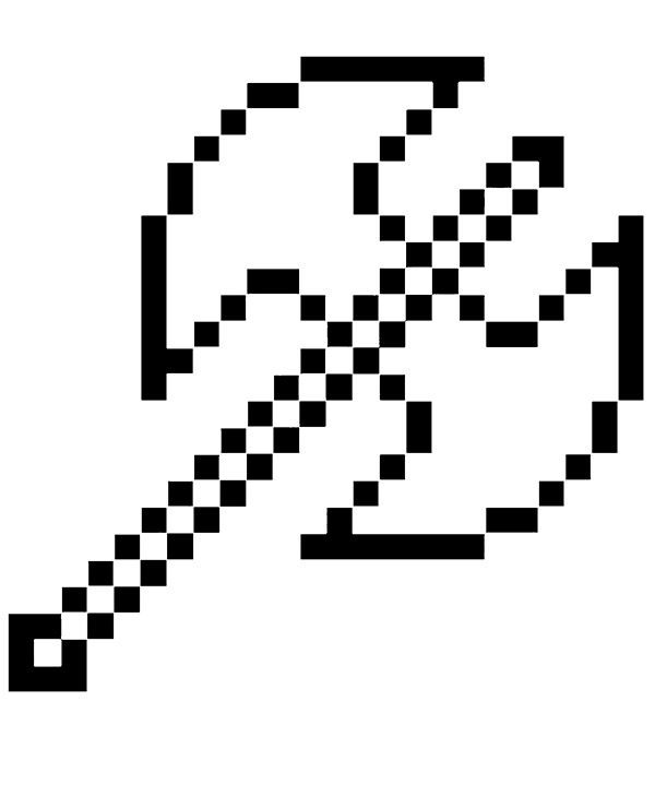 minecraft axe coloring pages