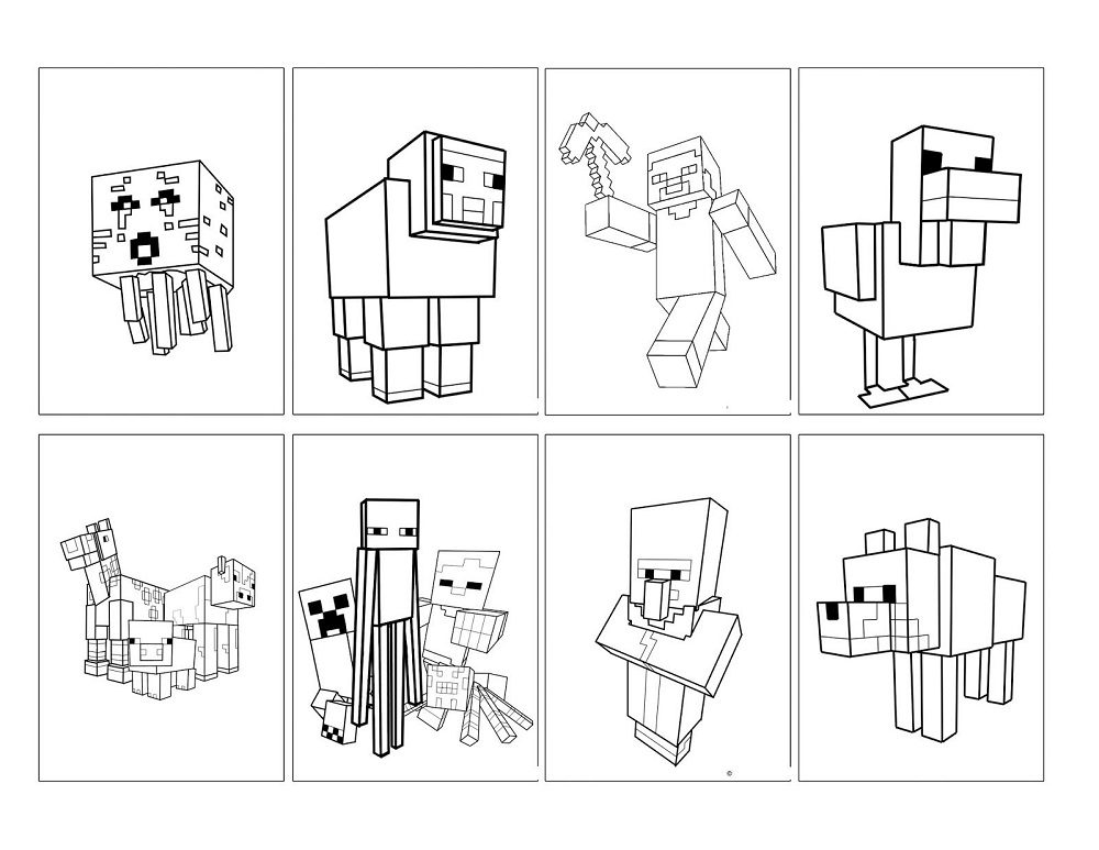 minecraft character coloring pages