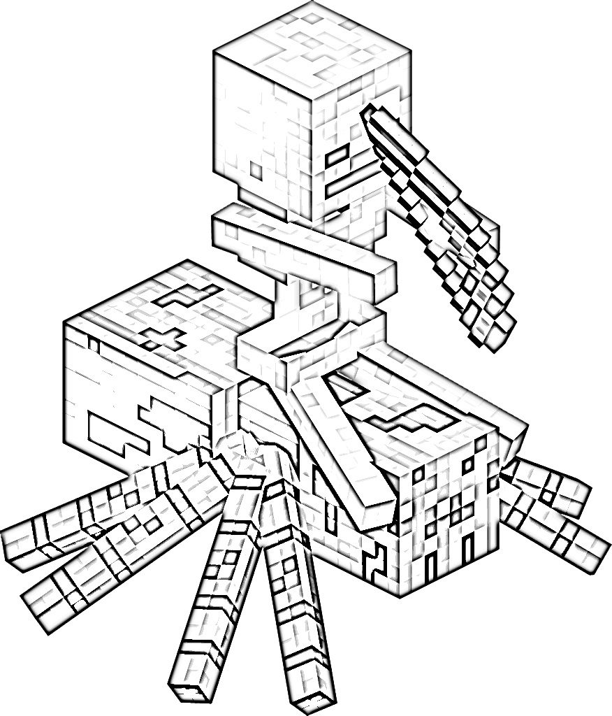 minecraft coloring pages enderman, creeper, zombie, and spider