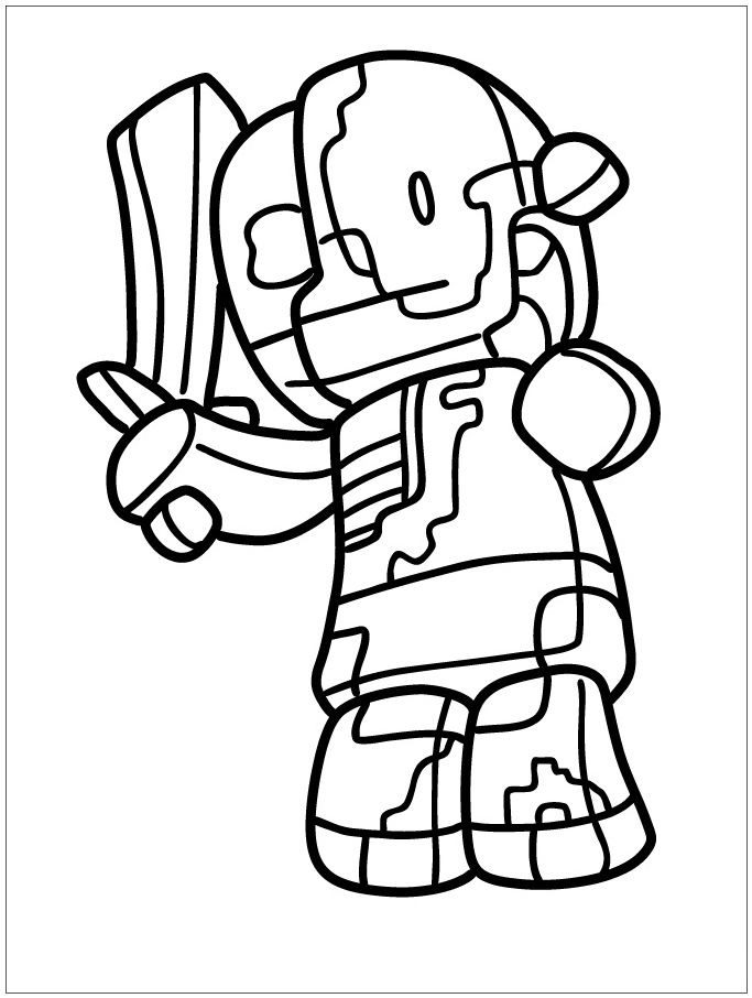 minecraft coloring pages mutant zombie pigman