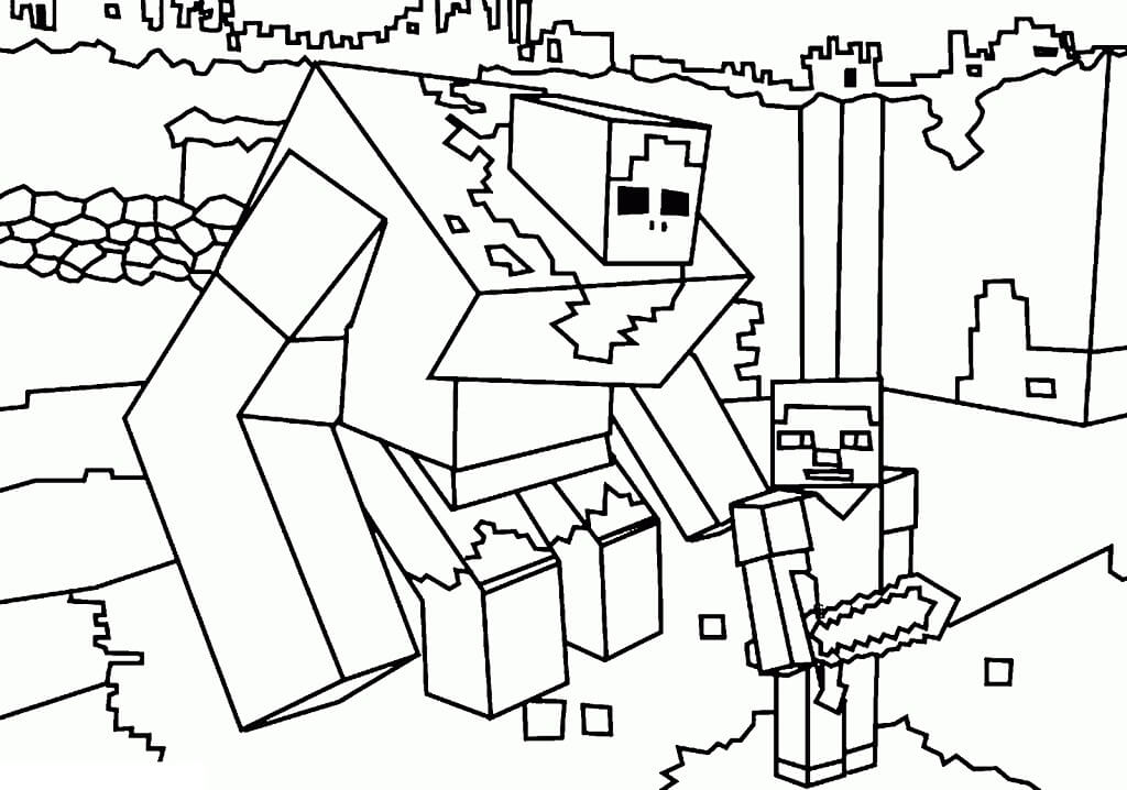minecraft coloring pages mutant zombie