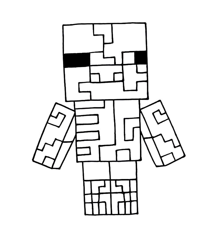minecraft coloring pages zombie face