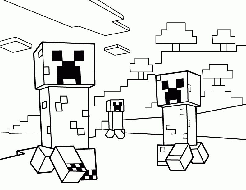 minecraft coloring pages zombie head craft