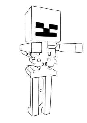 Minecraft Coloring Pages Zombie with so &amp; book for kids.