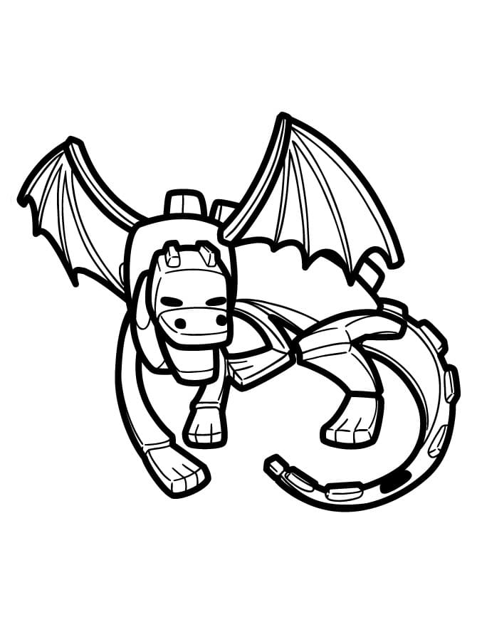 minecraft dragon coloring pages