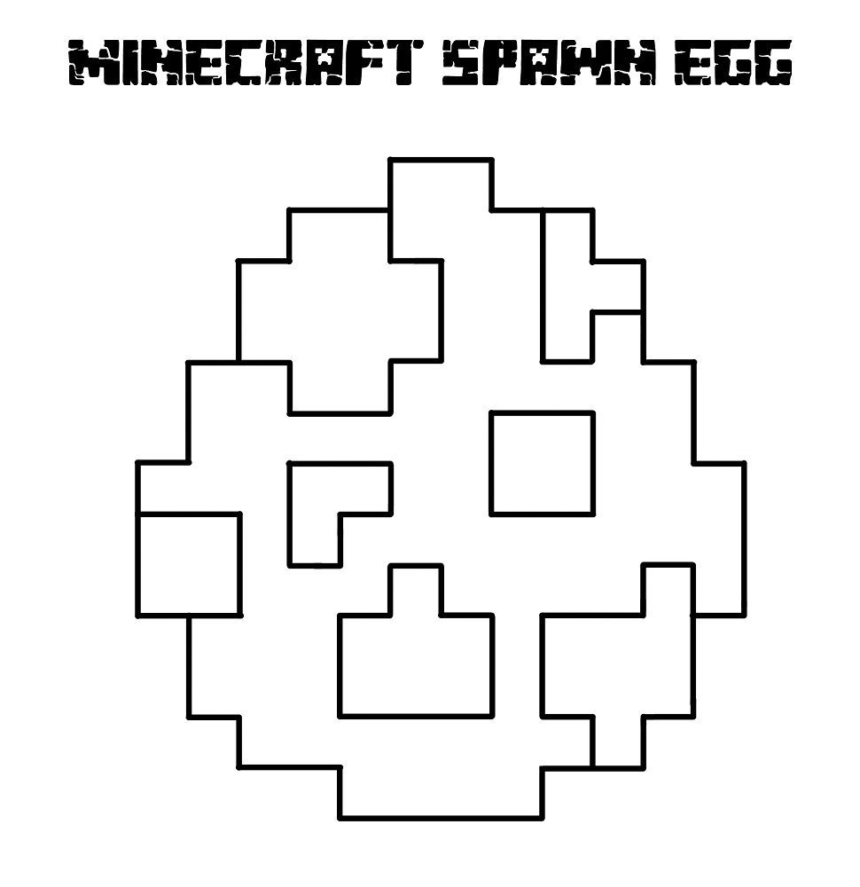 minecraft easter coloring pages