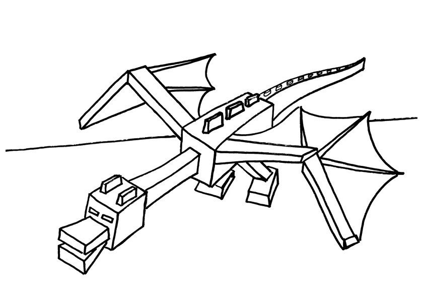 minecraft ender dragon coloring pages