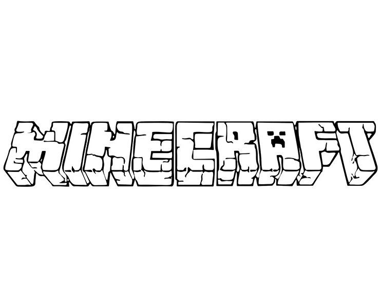 minecraft logo coloring pages