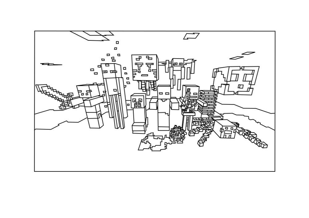 minecraft mob coloring pages