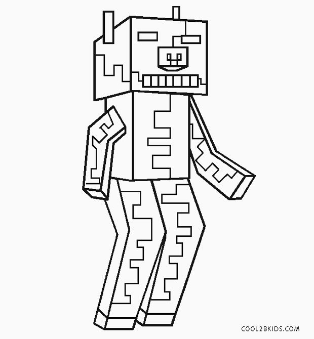 minecraft mutant zombie coloring pages