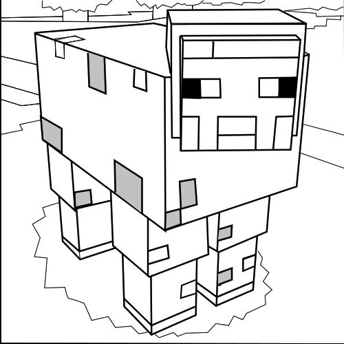 minecraft sheep coloring pages
