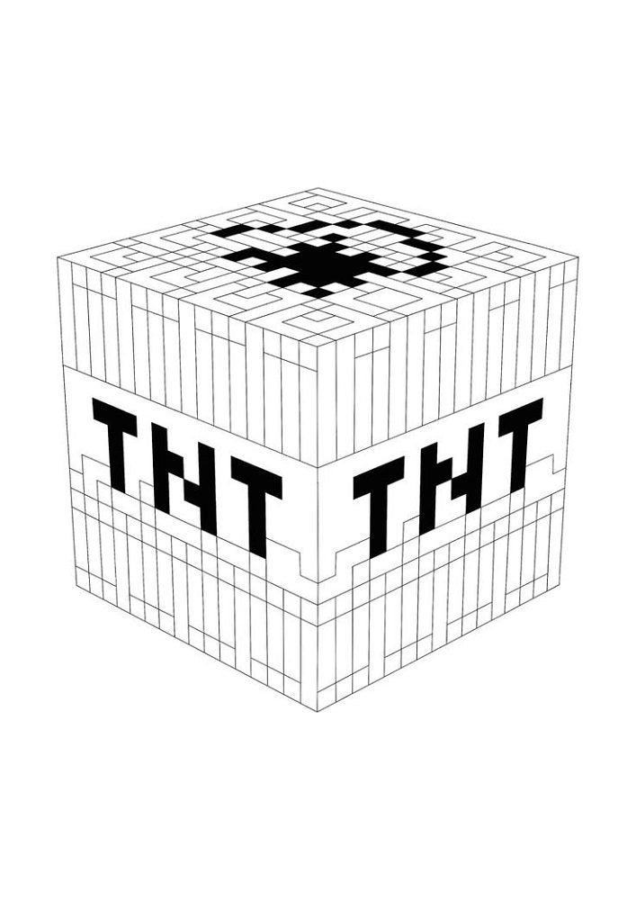 minecraft tnt coloring pages