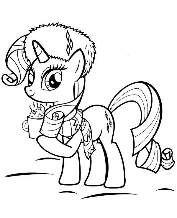 mlp coloring pages winter