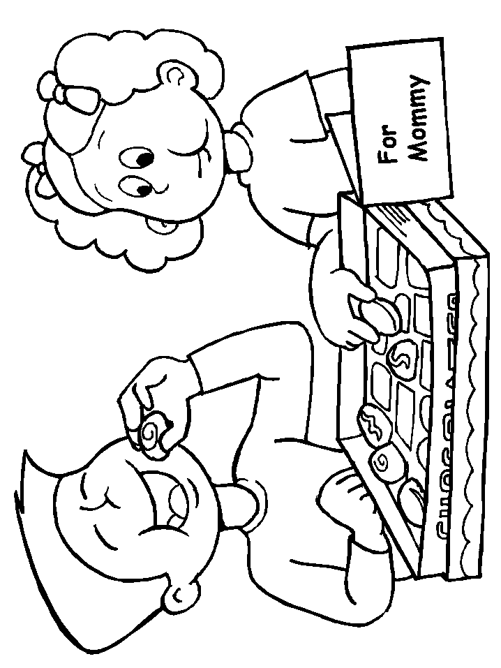Free Mom Coloring Page