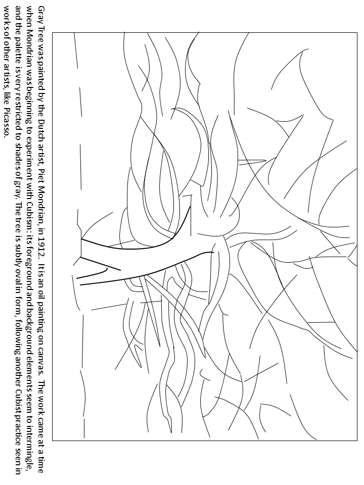 Gray Tree Netherlands Coloring Pages