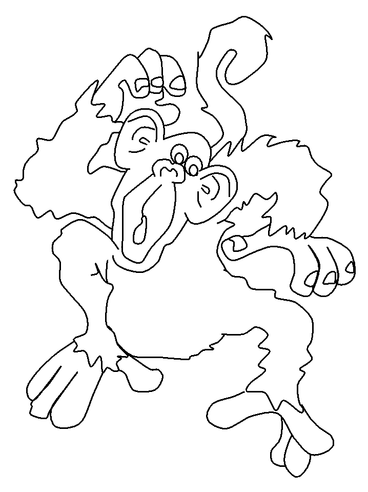 Printable Monkey Coloring Page