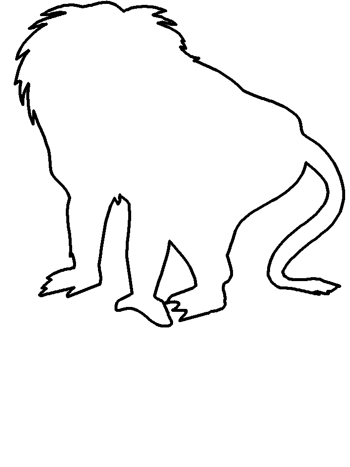 Monkey Standing Outline