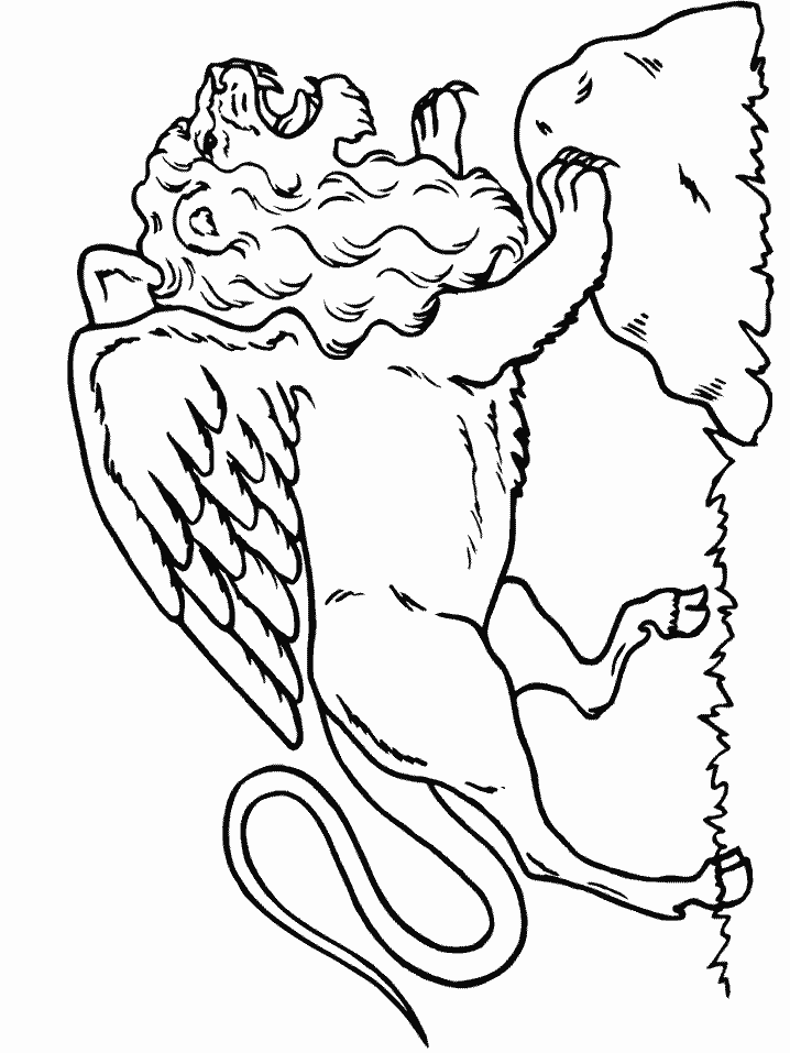 Monster Lion Coloring Pages