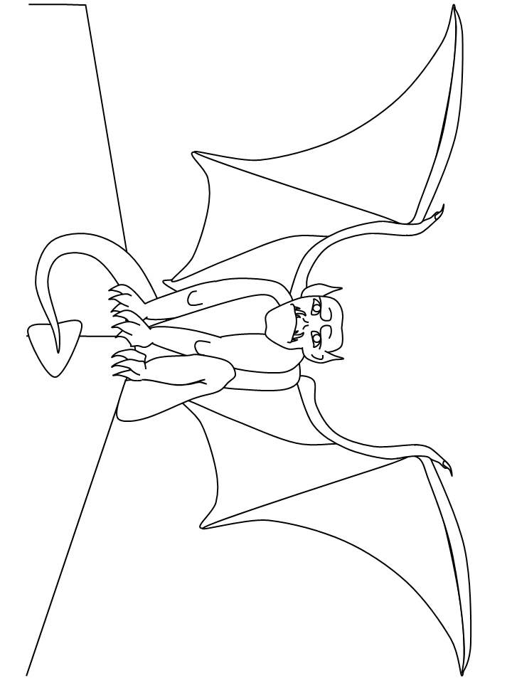 Monster Gargoyle Fantasy Coloring Pages