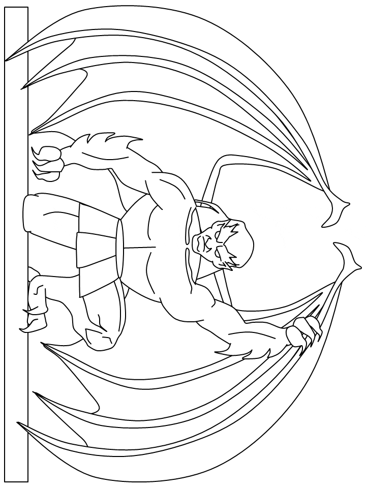 Monster Gargoyle Coloring Pages