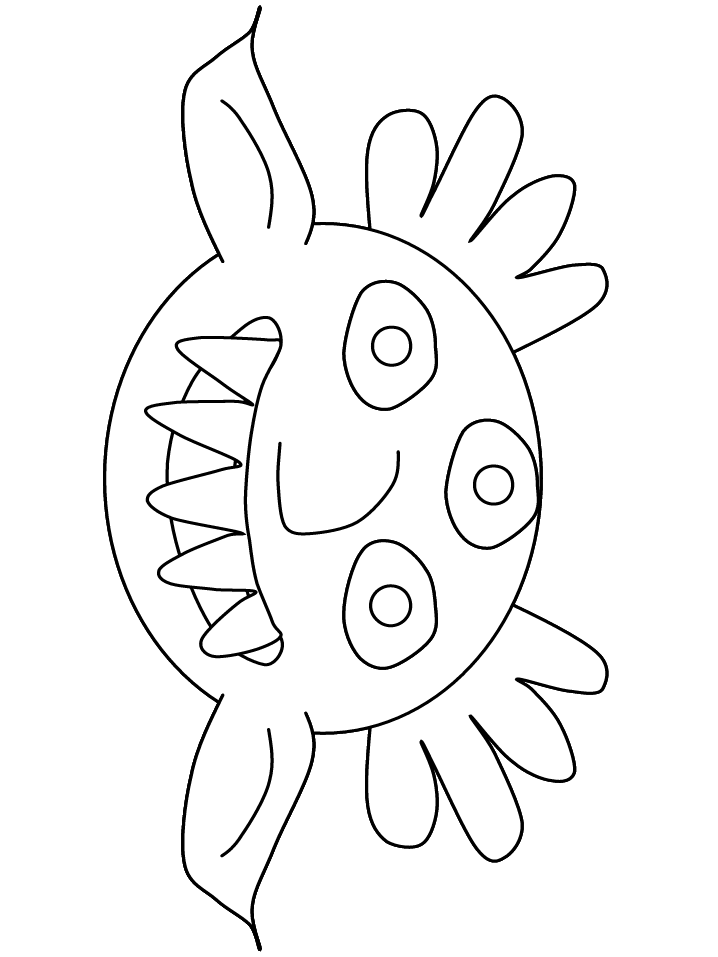 Monster Halloween Coloring Pages