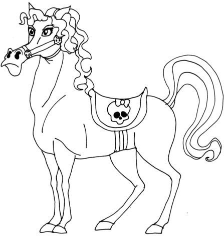 monster horse coloring pages