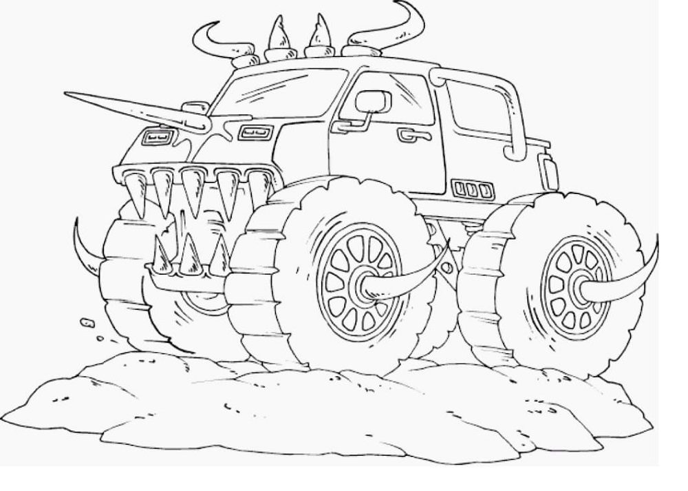 monster jam zombie coloring pages