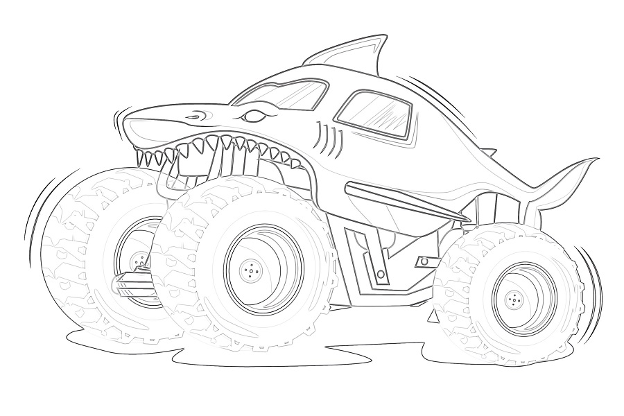 Monster Truck Coloring Page