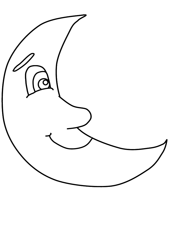 Moon Nature Coloring Pages