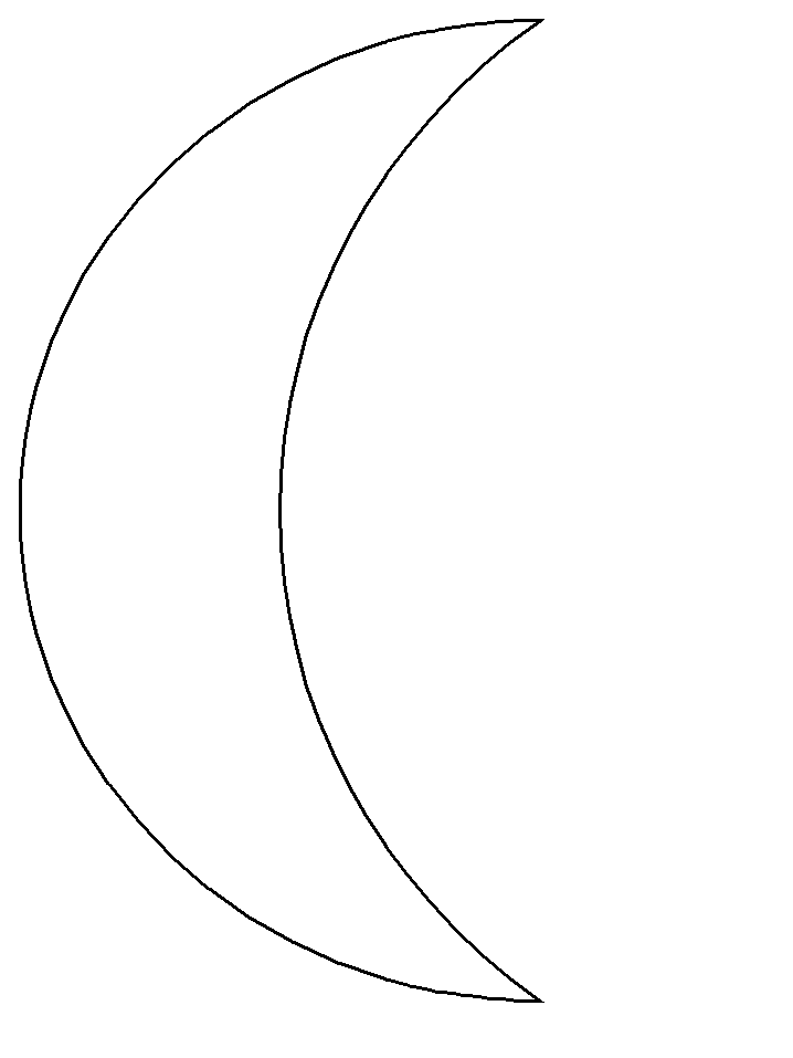 Moon Simple-shapes Coloring Pages
