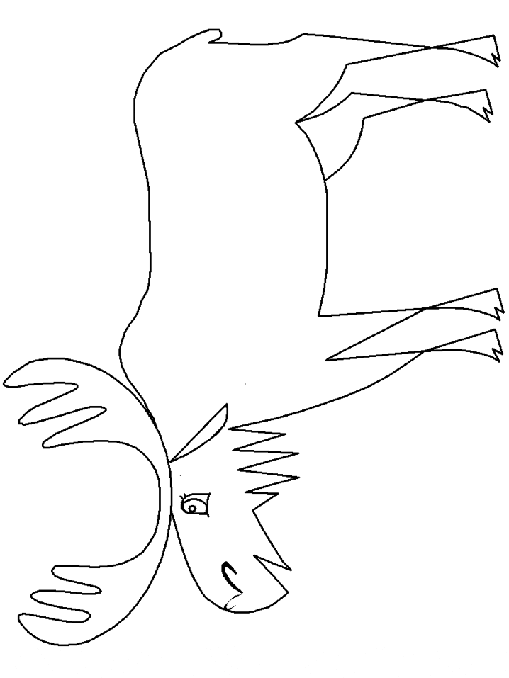 Moose Animals Coloring Pages