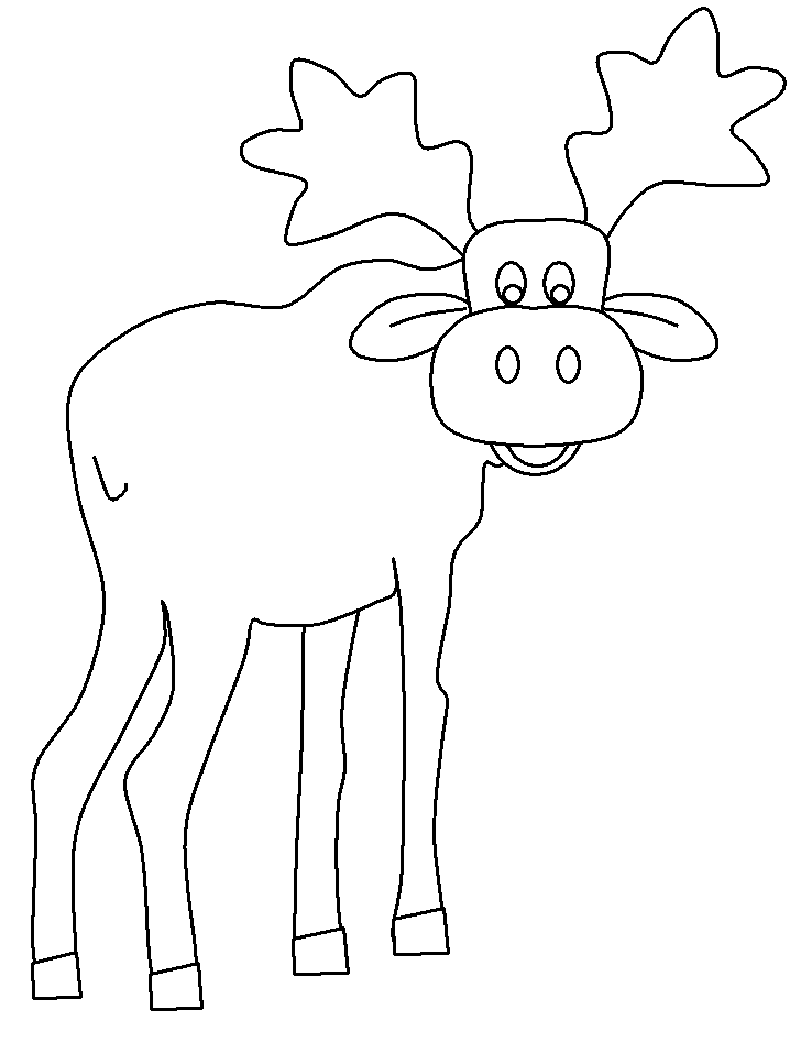 Moose Coloring Pages