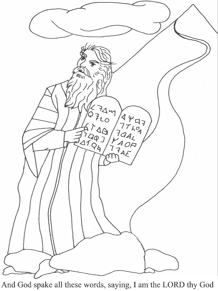 Moses W Bible Coloring Pages