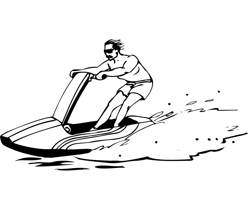Motor Boat Coloring Page