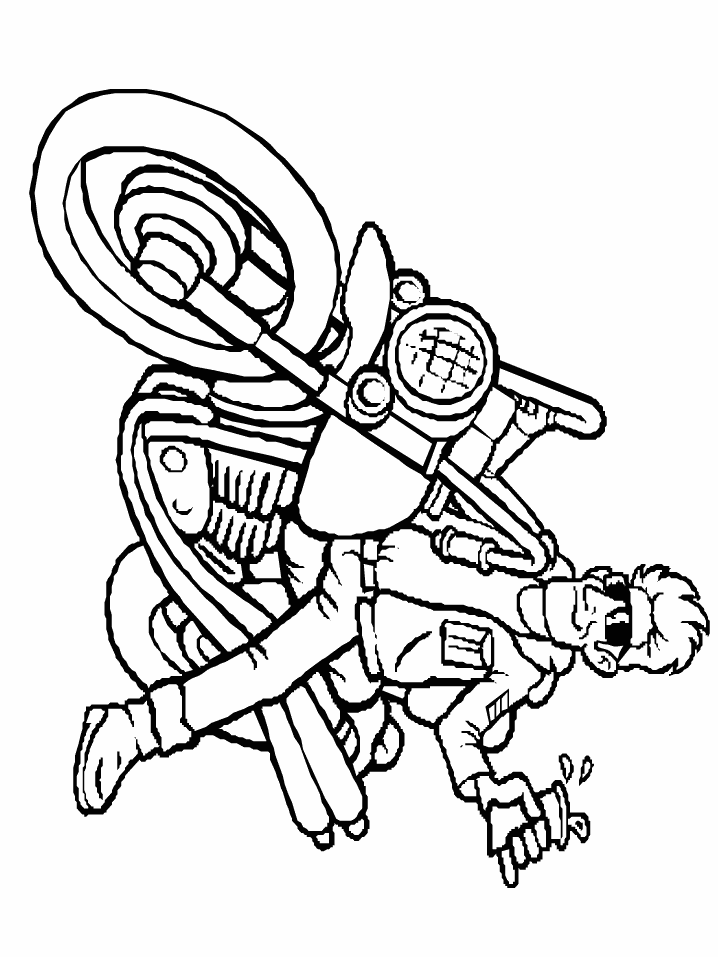 Motorcycle Transportation Coloring Pages